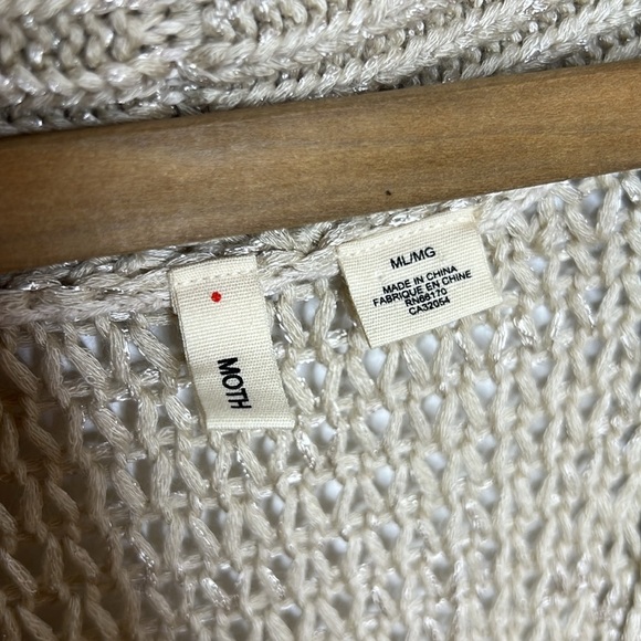 MOTH Anthropologie Dolman Slouchy Oversized Chunky Knit Cardigan Boho Sweater - Picture 9 of 12